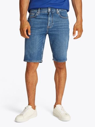 Tommy Hilfiger Jeansshorts TOMMY HILFIGER BROOKLYN SHORT STR, Herren, Gr. 30, N-Gr, blau (creek blau), Denim/Jeans, Obermaterial: 99% Baumwolle, 1% Elasthan, slim fi