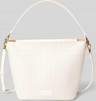 Seidenfelt Manufaktur Handtasche in Flecht-Optik Modell KINNA HOBO in Weiss, Größe 1
