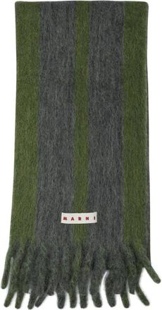 Marni Gestreept wollen sjaal met franjes - Dames - Wintersjaals - Veelkleurig - ONE Size - Wol - Accessoires
