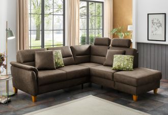 HOME AFFAIRE Ecksofa »Palmera L-Form, B: 236 cm« optional Bettfunktion & Bettkasten, Federkern