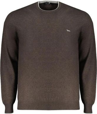 Harmont & Blaine Bruine Kasjmier trui - Heren - Cashmere truien - Bruin - S - Kasjmier - Truien & Vesten