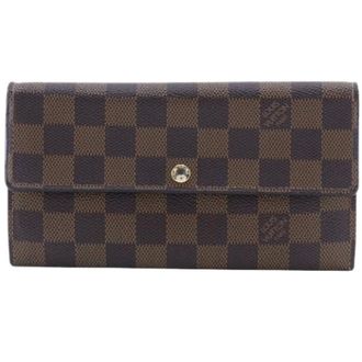 Louis Vuitton Pre-owned Wallets, female, Brown, Size: ONE SIZE Pre-owned Portefeuille Sarah Damier Long Wallet