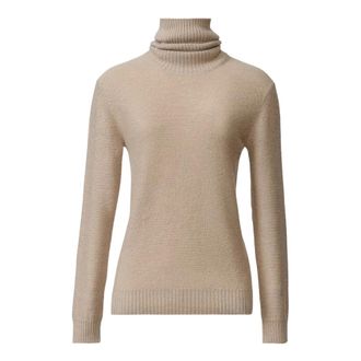 Fabiana Filippi Pullover met col - Dames - Truien - Beige - Maat: XS Kasjmier