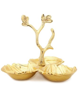 Alice Pazkus Leaf 3 Sectional Relish Dish