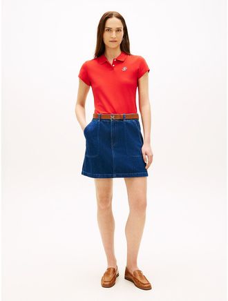 Tommy Hilfiger Womens Denim Utility Mini Skirt - Blue - 00