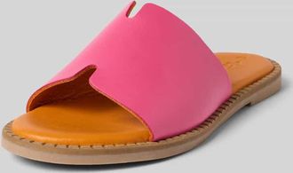 Tamaris Tamaris Slides aus Leder mit strukturierter Sohle in Pink, Größe 36