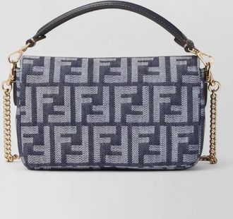 Fendi mini tessuto ff baguette shoulder bag