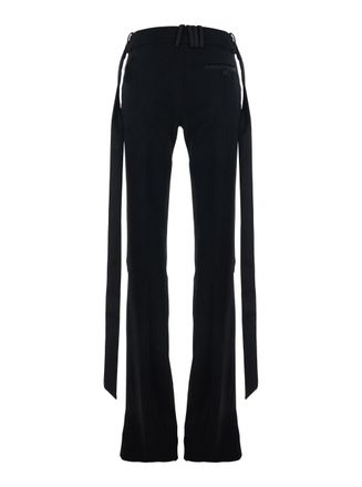 The Attico Womens Trousers Wide-Leg Wool Black Virgin