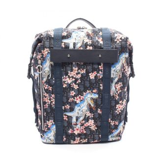 Dior Multi-Color Navy Nylon Leather Backpack Handbag (Pre-Owned)