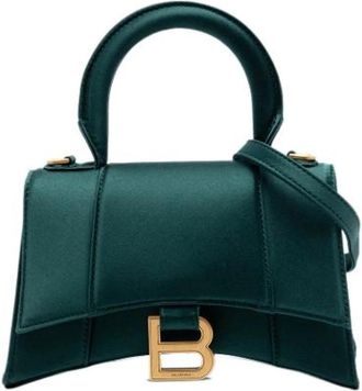 Balenciaga Pre-owned Hourglass Handbag - Dames - Vintage Handtas - Groen - ONE Size - Satijn - Vintage