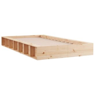 vidaXL Estructura De Cama De Madera Maciza 100x200 Cm Vidaxl