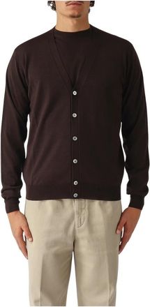 FILIPPO DE LAURENTIIS Cardigans - Heren - Vesten - Bruin - M - Truien & Vesten
