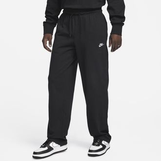 Nike Mens Nike Sportswear Club Knit Open-Hem Pants in Black | FQ4332-010