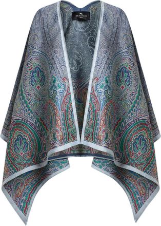 Etro Cape met paisley jacquard - Groen
