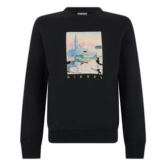 Diesel Felpa con stampa - - Sweatshirts & Hoodies - Uomo - Nero - S