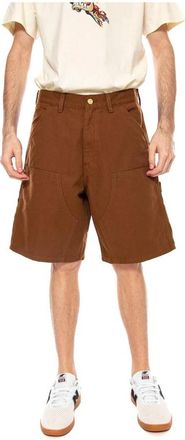 Carhartt Work in Progress Double Knee Short - Heren - Korte Broeken - Bruin - W28 - Katoen - Korte Broeken