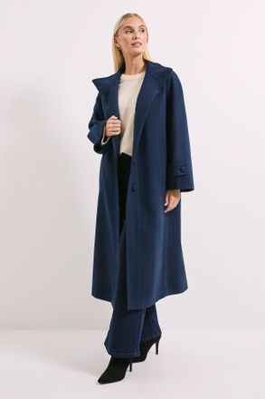 Principles Womens Utility Funnel Neck Coat - Navy - Size 14 UK