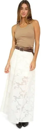 Belle & Bloom Play It Cool Coupe Maxi Skirt in Natural at Nordstrom, Size X-Small