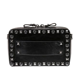 Valentino Garavani Guitar rockstud rolling noir satchel with studs and stones