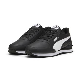 Puma Sneaker PUMA ST RUNNER V4 L, Damen, Gr. 42,5, puma schwarz, puma wei&szlig;, Leder, Schuhe Sneaker