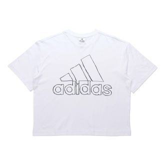 adidas (WMNS) adidas Big Logo T-Shirt Asia Sizing White GV5173