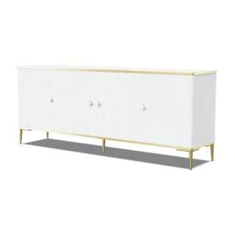AC-D&eacute;co Mobile Petra 182 4d Bianco Opaco Gambe Oro