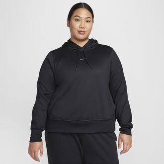 Nike Womens Therma-FIT One Pullover Hoodie (Plus Size) in Black | FB5212-010