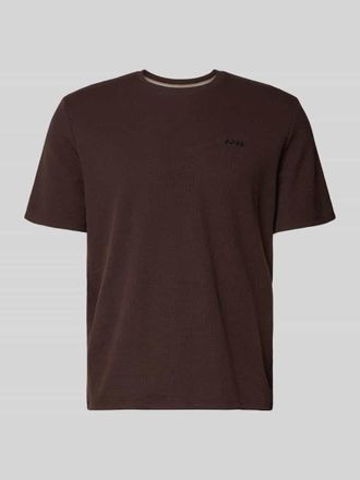 HUGO BOSS Regular Fit Pyjama-Oberteil aus Baumwoll-Mix Modell WAFFLE in Mittelbraun, Gr&ouml;&szlig;e XXL