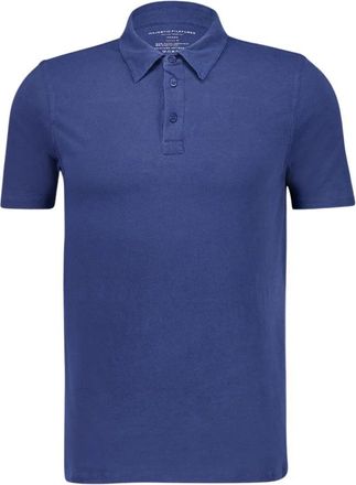 Majestic Filatures Blauwe Taormina Katoenen Polo - Heren - Polos - Blauw - XL - Katoen - Tops