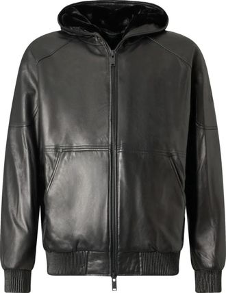 Moose Knuckles Neo Bunny Leren Jas - Heren - Leren en Su&egrave;de Jassen - Zwart - L - Leer - Jassen