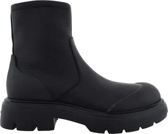 Ferragamo Dorie Leather Lug-Sole Ankle Boots, Size 7 C