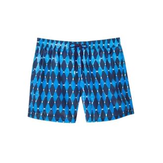 Paul Smith Blauwe Diamond Print Zwembroek - Heren - Strandmode - Blauw - L - Polyester - Badmode