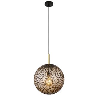 Globo Lighting L&aacute;mpara Colgante - Fitz - Negro - Metal - &Oslash; 35cm - - Globo