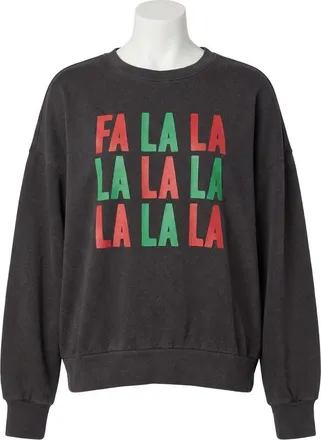 Z Supply Fa La La Sunday Sweatshirt In Black Sand