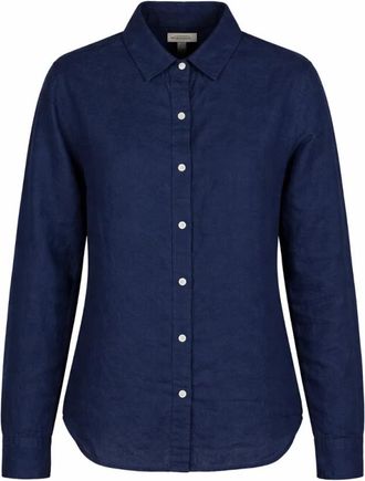 Barbour Marine Shirt - Dames - Overhemden - Blauw - XS - Linnen - Overhemden