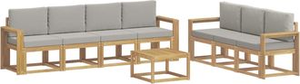 vidaXL Conjunto De Sof&aacute;s De Exterior 8 Uds. Blanco Y Gris Claro Vidaxl