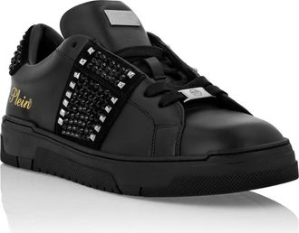 Philipp Plein Low Top Sneakers Strass Studs Unisex in Black/black at Nordstrom, Size 37