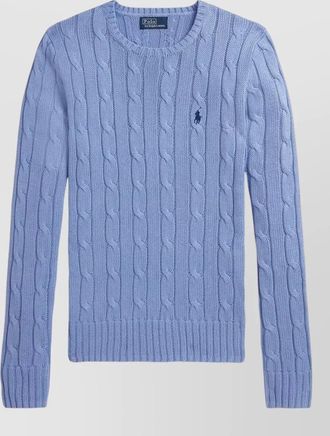Polo Ralph Lauren cotton cable-knit slim-fit crew-neck jumper