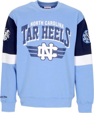 Mitchell & Ness North Carolina Tar Heels Crewneck Sweatshirt - Heren - Sweatshirts - Blauw - XL - Katoen - Hoodies & sweatvesten