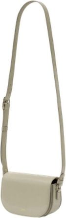A.P.C. Womens Le B Side Shoulder Bag White Calfskin