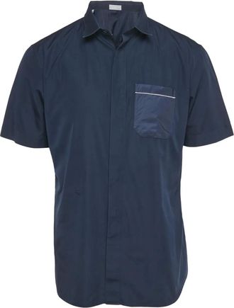 Dior Camicia a maniche corte con taschino - Blu