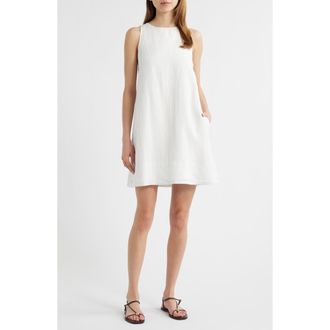 Madewell Linen Shift Minidress in Salt at Nordstrom Rack, Size Xx-Large