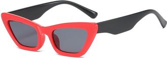 Generic Mens Outdoor Driving Sunglasses Womens Vacation Sports Decorative Sun Glasses(Red)