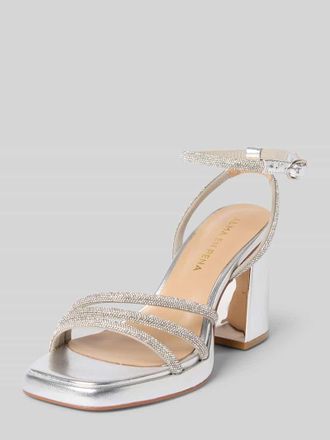 Alma En Pena Sandalette mit Strasssteinbesatz in Silber, Gr&ouml;&szlig;e 40