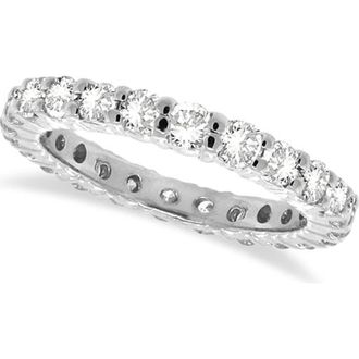 Allurez Diamond Eternity Ring Wedding Band 14k in White Gold at Nordstrom, Size 5