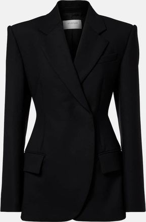 Sportmax Double-breasted peplum blazer