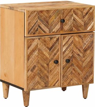 vidaXL Mesita De Noche Marr&oacute;n 50 X 33 X 60 Cm Madera De Mango Maciza Vidaxl