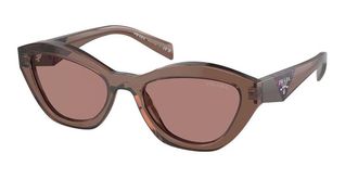 Prada PR A02SF Asian Fit 17O60B Womens Sunglasses Brown Size 55