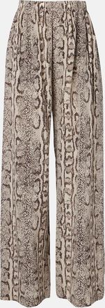 Balenciaga Pantalones palazzo de seda estampados