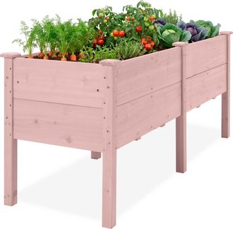 Best Choice Products 72 x 24 x 30 Raised Garden Bed, Extra Deep 16 Depth, Elevated Wood Planter Stand